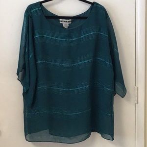 Dana Kay Teal size 18W Top & Slacks